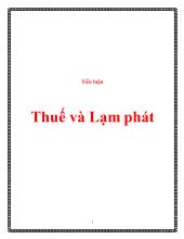 Tiểu luận Thuế và Lạm phát