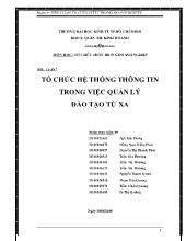 Tiểu luận Tổ chức hệ thống thông tin trong việc quản lý đào tạo từ xa