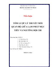 Tiểu luận Tóm lược lý thuyết mối quan hệ giữa lạm phát mục tiêu và ngưỡng bội chi