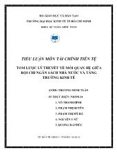 Tiểu luận Tóm lược lý thuyết về mối quan hệ giữa bội chi ngân sách nhà nước và tăng trưởng kinh tế