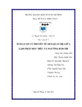 Tiểu luận Tóm lượt lý thuyết về mối quan hệ giữa lạm phát mục tiêu và ngưỡng bội chi