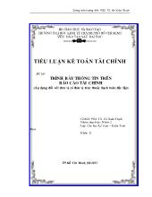 Tiểu luận Trình bày thông tin trên báo cáo tài chính (áp dụng đối với đơn vị có đơn vị trực thuộc hạch toán độc lập)