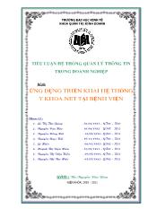 Tiểu luận Ứng dụng triển khai hệ thống y khoa.net tại bệnh viện