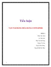 Tiểu luận Vận tải hàng hóa bằng container