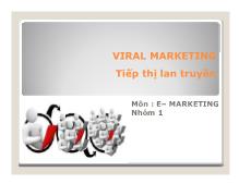 Tiểu luận Viral marketing tiếp thị lan truyền