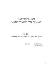 Tiểu luận Xu hướng tích hợp mạng IP/Quang thế hệ sau