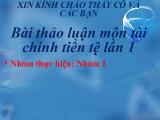 Bài thảo luận môn tài chính tiền tệ lần 1