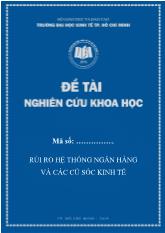 Đề tài Rủi ro hệ thống ngân hàng và các cú sốc kinh tế