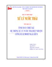 Đồ án Tính toán thiết kế hệ thống xử lý nước thải dệt nhuộn công suất 500m3 ngày đêm