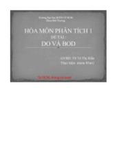 Hóa môn phân tích 1: DO và BOD