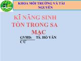 Kĩ năng sinh tồn trong sa mạc