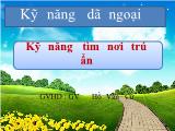 Kỹ năng tìm nơi trú ẩn