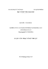 Luận văn Nghiên cứu và xây dựng hệ thống tự động hoá dây chuyền sản xuất
