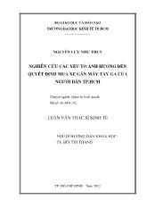 Nghiên cứu các yếu tố ảnh hưởng đến quyết định mua xe gắn máy tay ga của người dân Tp.Hồ Chí Minh