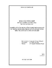 Nghiên cứu ứng dụng công nghệ nhận dạng ký tự thông minh (ICR) trong xử lý số liệu tổng điều tra dân số và nhà ở năm 2009