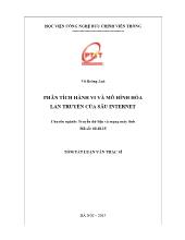 Phân tích hành vi và mô hình hóa lan truyền của sâu internet