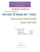 Tìm hiểu về mạng nơ-Tron: Ứng dụng trong nhận dạng chữ viết