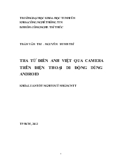 Tra từ điển Anh Việt qua camera trên điện thoại di động dùng android