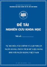 Tự do hóa tài chính và lợi nhuận ngân hàng: phân tích dữ liệu bảng đối với ngân hàng Việt Nam
