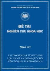 Vai trò dẫn dắt tỷ suất sinh lợi của Mỹ và Trung Quốc đối với các quốc gia Đông Nam Á
