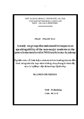 A study on group discussion and its impacts on speaking ability of the non-Major students at the post-elementary level in Military Science Academy