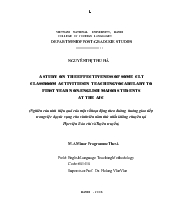 A study on the effectiveness of some clt classroom activities in teaching vocabulary to first year non-English major students at the AJC