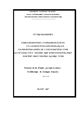 Enseignement de l’expression écrite - Le cas des étudiants de français en première année de l’université de vinh