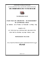 Etude pour une amelioration de l’enseignement de l’expression orale aux étudiants de la 3è année de l’université de thăng long