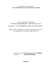 Études des périphrases aspectuelles en français et leurs équivalents en vietnamien