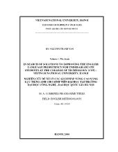 IN SEARCH OF SOLUTIONS TO IMPROVING THE ENGLISH LANGUAGE PROFICIENCY FOR UNDER-GRADUATE STUDENTS AT THE COLLEGE OF TECHNOLOGY (COT) - VIETNAM NATIONAL UNIVERSITY, HANOI