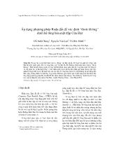 Áp dụng phương pháp Rađa đất để xác định “thoát không” dưới bê tông bản mặt đập Cửa Đạt