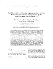 Đặc điểm sinh học và tiềm năng ứng dụng của chủng vi khuẩn Bacillus amyloliquefaciens subsp. plantarum sp 1901 phân lập tại Rừng Quốc gia Hoàng Liên