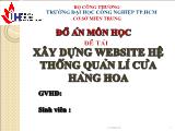 Đồ án Xây dựng website hệ thống quản lí cửa hàng hoa