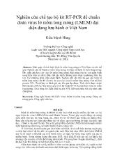 Luận văn Nghiên cứu chế tạo bộ kit RT-PCR để chuẩn đoán virus lở mồm long móng (LMLM) đại diện đang lưu hành ở Việt Nam