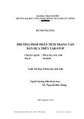 Luận văn Phương pháp phân tích trang văn bản dựa trên Tab-Stop