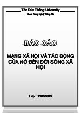 Mạng xã hội và tác động của nó đến đời sống xã hội