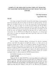 Nghiên cứu hệ thống bài tập phát triển sức mạnh cho vđv karatedo thành phố HCM sau một chu kỳ tập luyện năm 2010