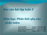 Phân tích yêu cầu phần mềm