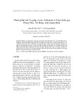 Thành phần loài Ve giáp (Acari: Oribatida) ở Vườn Quốc gia Phong Nha - Kẻ Bàng, tỉnh Quảng Bình