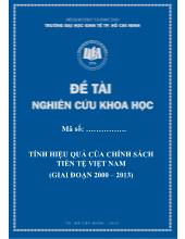 Tính hiệu quả của chính sách tiền tệ Việt Nam (giai đoạn 2000 – 2013)