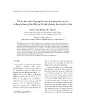 Tối ưu hóa sinh tổng hợp lactase từ Aspergillus oryzae sử dụng phương pháp đáp ứng bề mặt- Phương án cấu trúc có tâm