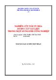 Tóm tắt luận án Nghiên cứu tối ưu hóa sơ đồ cắt vật liệu trong một số ngành công nghiệp