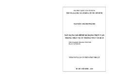 Tóm tắt luận án Xây dựng mô hình mở rộng truy vấn trong truy xuất thông tin văn bản