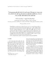 Tương quan giữa đa hình di truyền gen Myogenin và gen mã hóa yếu tố ức chế ung thư máu (Leukemia inhibitory factor) với các đặc tính sinh lý-Hóa máu lợn