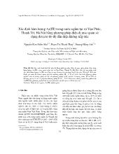 Xác định hàm lượng As(III) trong nước ngầm tại xã Vạn Phúc, Thanh Trì, Hà Nội bằng phương pháp điện di mao quản sử dụng đetectơ đo độ dẫn điện không tiếp xúc
