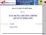 Xây dựng chương trình quản lý kho sơn