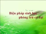 Biện pháp sinh học phòng trừ cỏ dại