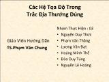 Các hệ tọa độ trong trắc địa thường dùng