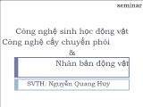 Công nghệ sinh học động vật Công nghệ cấy chuyển phôi