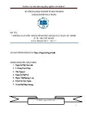 Đề tài Những nguyên nhân hình thành nợ xấu một số NHTM ở TP. Hồ Chí Minh giai đoạn 2002 – 2011